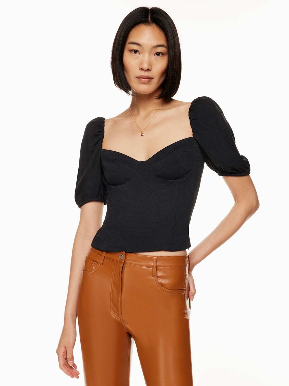 Aritzia Wilfred Novella short-sleeve blouse
